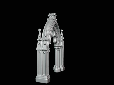 Gothic Arch Doorway Model Design 1 - 3D Print Model 3D Print Model
