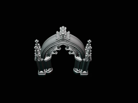 Gothic Arch Doorway Model Design 1 - 3D Print Model 3D Print Model