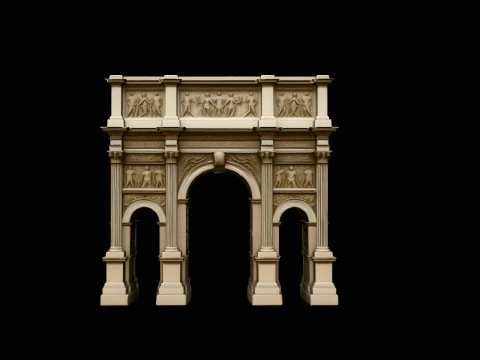 Roman Triumphal Arch Model Design 2 - 3D Print Model 3D 프린트 모델