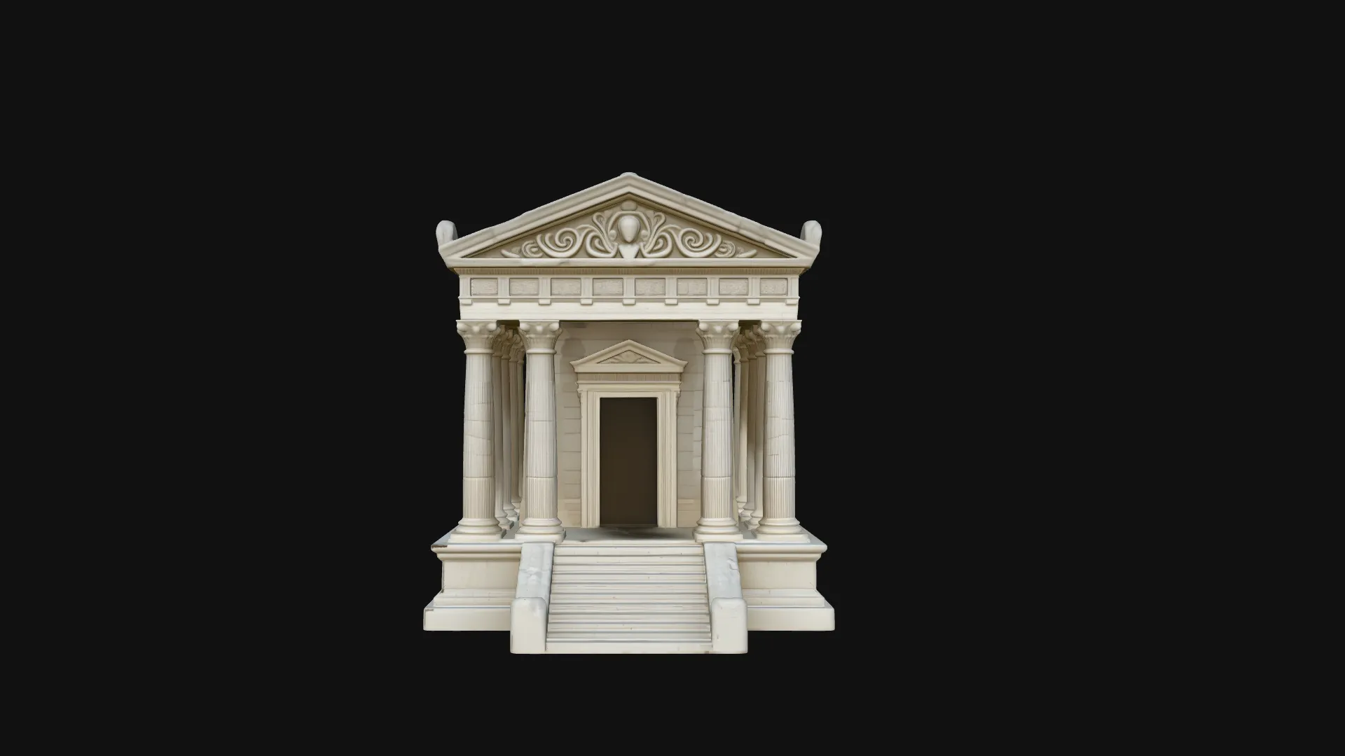 Classical Temple Model Design 1 - 3D Print Model 3D Print Model .c4d .max .obj .3ds .fbx .stl .blend 