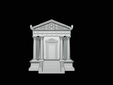 Classical Temple Model Design 1 - 3D Print Model 3D Print Model