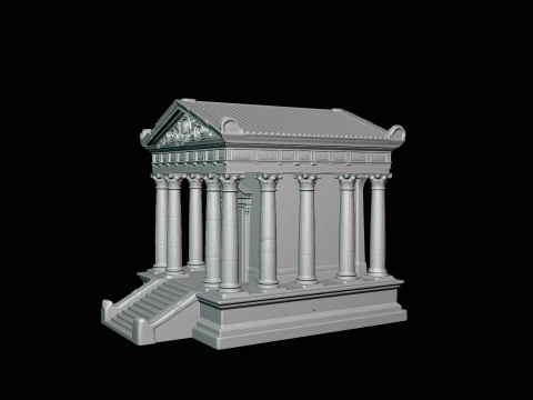 Classical Temple Model Design 1 - 3D Print Model 3D Print Model