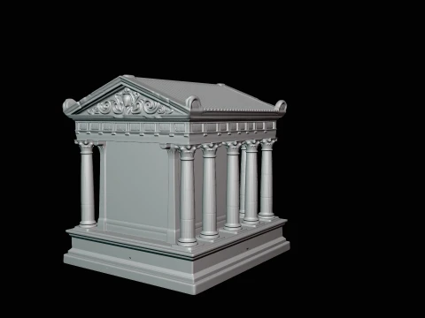 Classical Temple Model Design 1 - 3D Print Model 3D Print Model