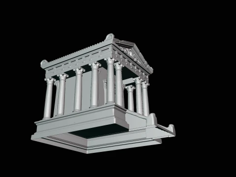 Classical Temple Model Design 1 - 3D Print Model 3D Print Model