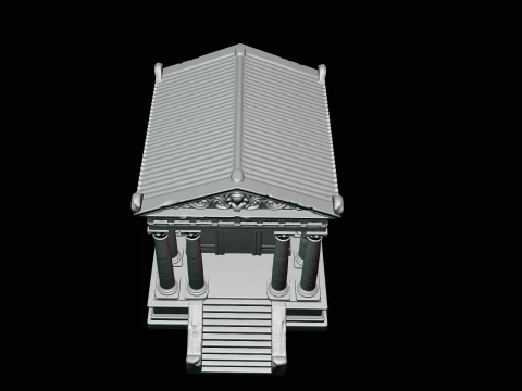 Classical Temple Model Design 1 - 3D Print Model 3D Print Model