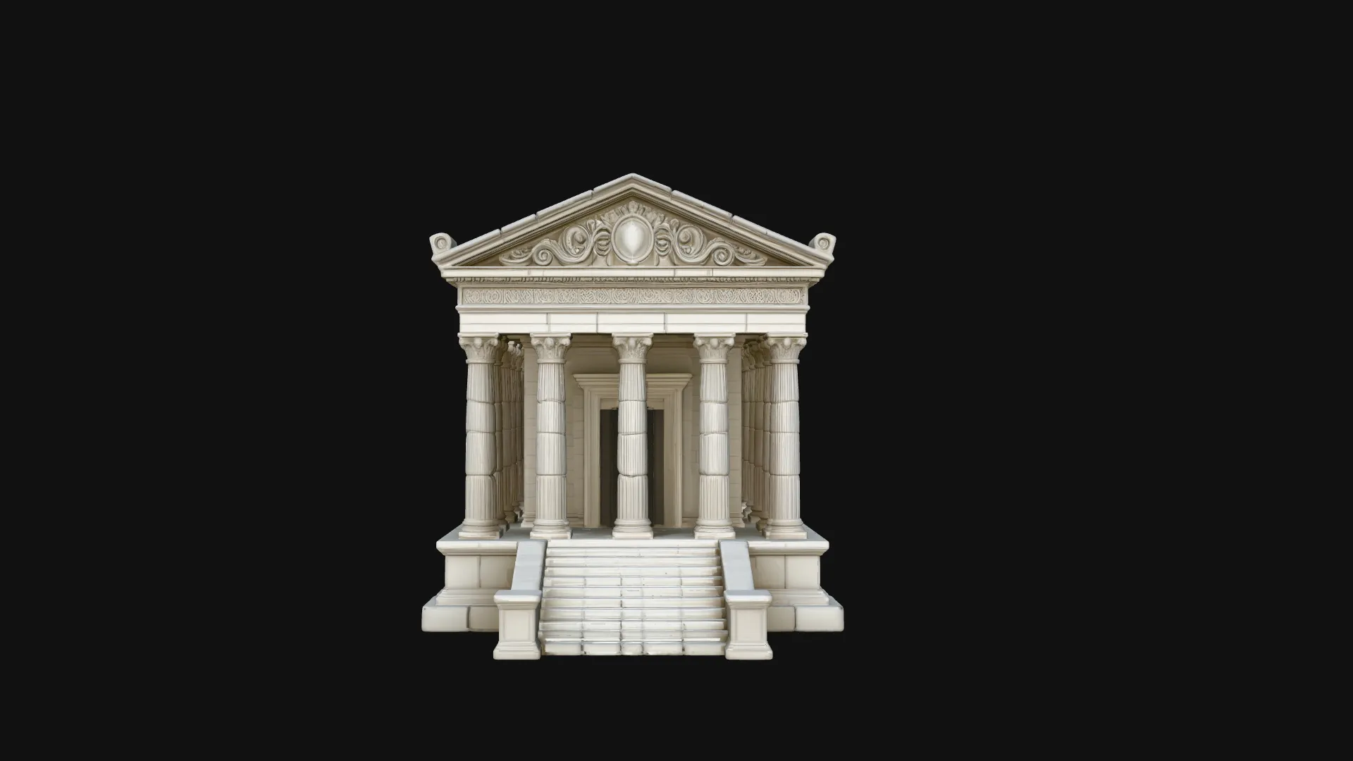 Classical Temple Model Design 2 - 3D Print Model 3D Print Model .c4d .max .obj .3ds .fbx .stl .blend 