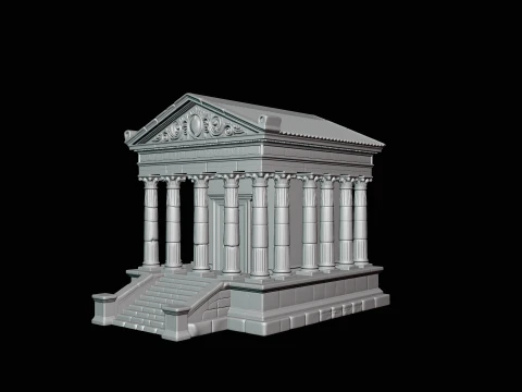 Classical Temple Model Design 2 - 3D Print Model 3D Print Model