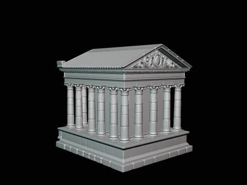 Classical Temple Model Design 2 - 3D Print Model 3D Print Model