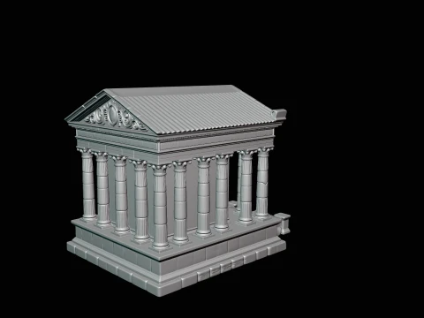 Classical Temple Model Design 2 - 3D Print Model 3D Print Model