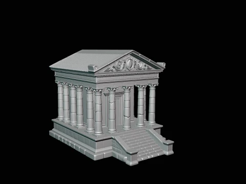 Classical Temple Model Design 2 - 3D Print Model 3D Print Model