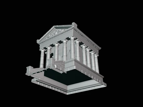 Classical Temple Model Design 2 - 3D Print Model 3D Print Model