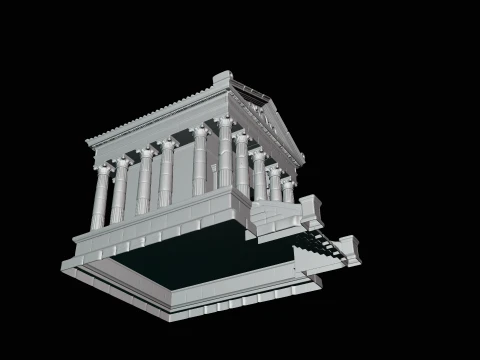 Classical Temple Model Design 2 - 3D Print Model 3D Print Model