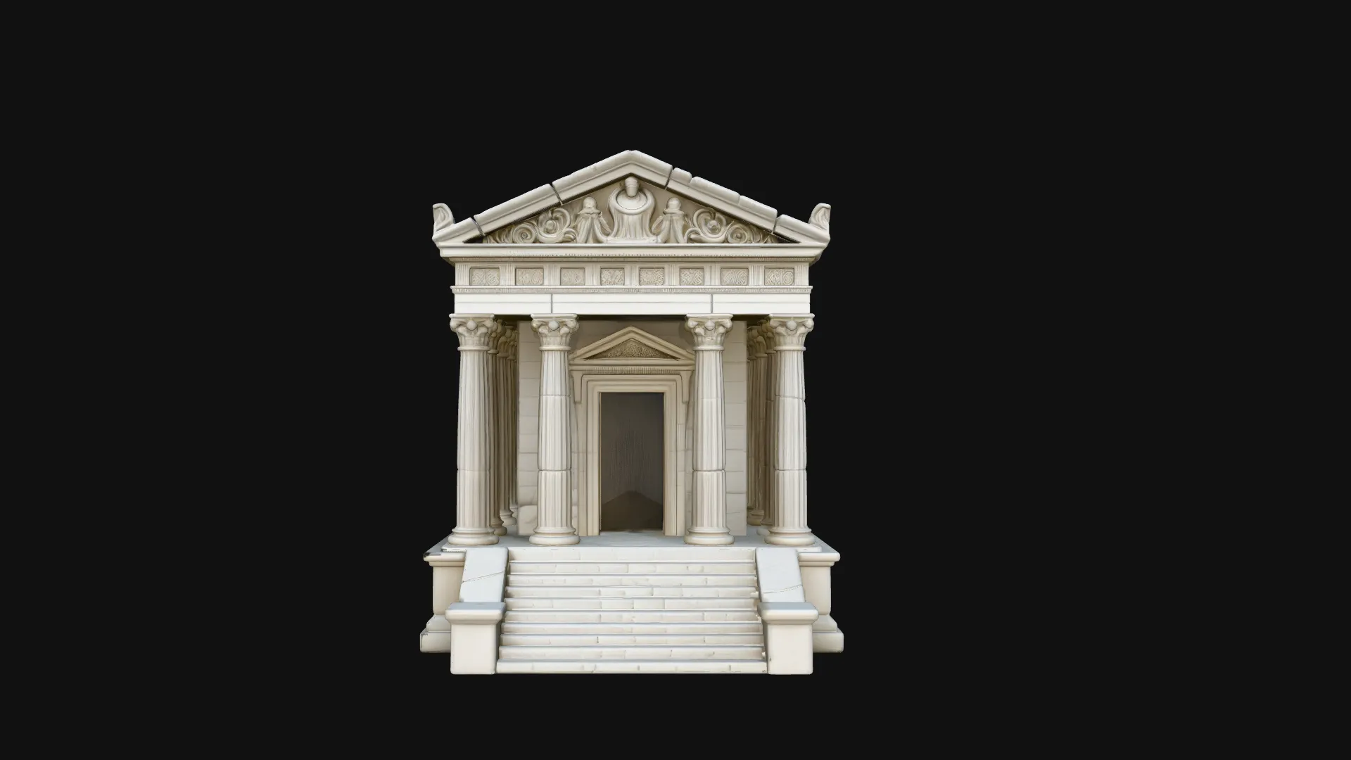 Classical Temple Model Design 3 - 3D Print Model 3D Print Model .c4d .max .obj .3ds .fbx .stl .blend 