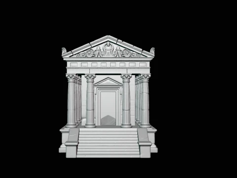 Classical Temple Model Design 3 - 3D Print Model 3D Print Model
