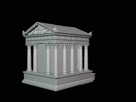 Classical Temple Model Design 3 - 3D Print Model 3D Print Model