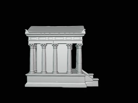 Classical Temple Model Design 3 - 3D Print Model 3D Print Model