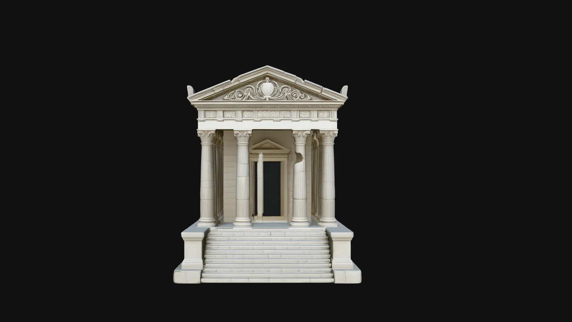 Classical Temple Model Design 4 - 3D Print Model 3D Print Model .c4d .max .obj .3ds .fbx .stl .blend 