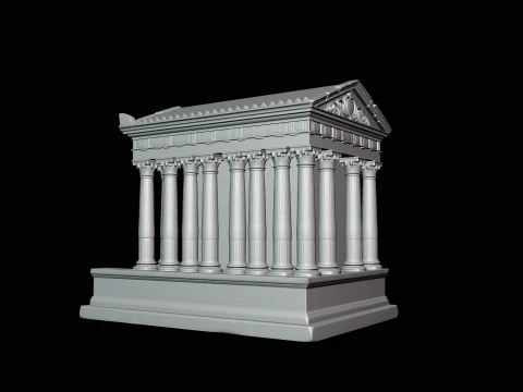 Classical Temple Model Design 4 - 3D Print Model 3D Print Model