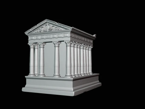 Classical Temple Model Design 4 - 3D Print Model 3D Print Model