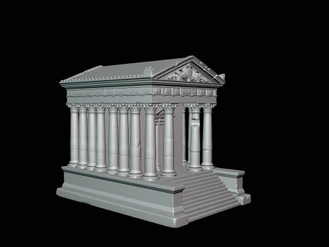 Classical Temple Model Design 4 - 3D Print Model 3D Print Model