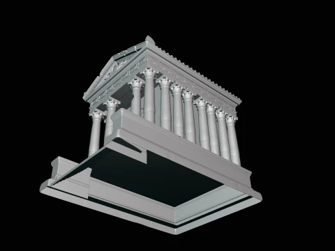 Classical Temple Model Design 4 - 3D Print Model 3D Print Model