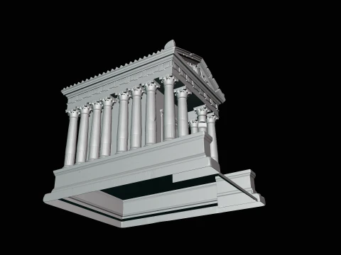 Classical Temple Model Design 4 - 3D Print Model 3D Print Model