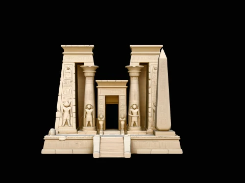 Egyptian Temple Model Design 1 - 3D Print Model 3D Print Model