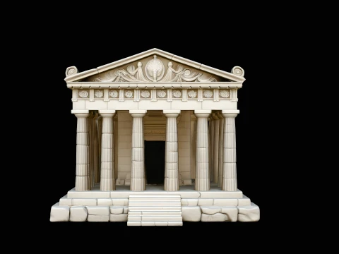 Classical Temple Model Design 6 - 3D Print Model 3D Print Model