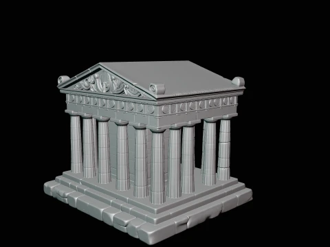 Classical Temple Model Design 6 - 3D Print Model 3D Print Model