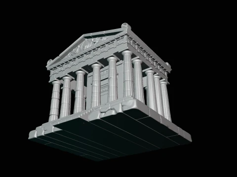 Classical Temple Model Design 6 - 3D Print Model 3D Print Model