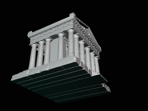 Classical Temple Model Design 6 - 3D Print Model 3D Print Model