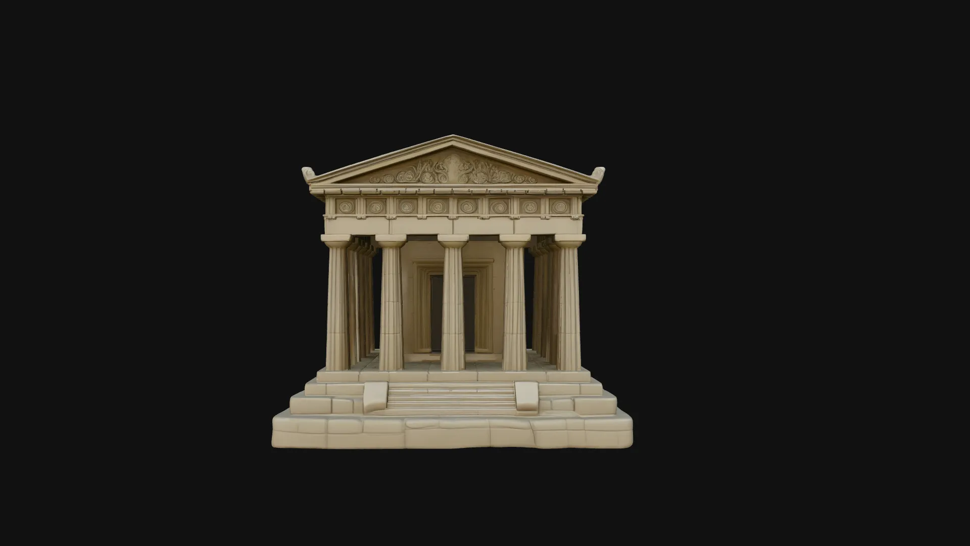 Classical Temple Model Design 7 - 3D Print Model 3D Print Model .c4d .max .obj .3ds .fbx .stl .blend 