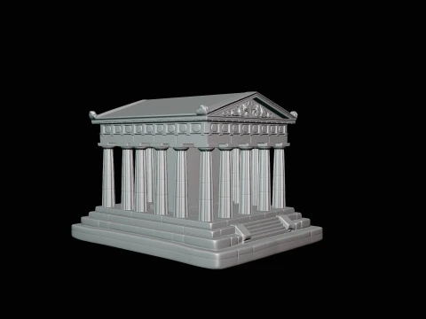 Classical Temple Model Design 7 - 3D Print Model 3D Print Model