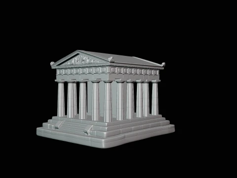 Classical Temple Model Design 7 - 3D Print Model 3D Print Model