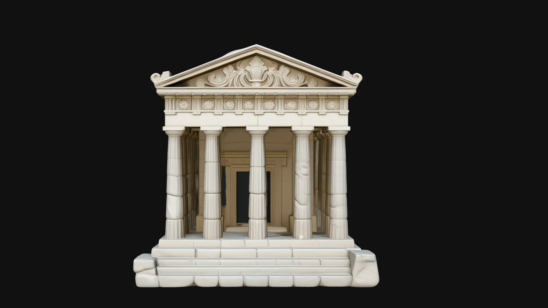 Classical Temple Model Design 8 - 3D Print Model 3D Print Model .c4d .max .obj .3ds .fbx .stl .blend 