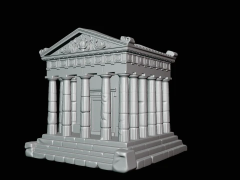 Classical Temple Model Design 8 - 3D Print Model 3D Print Model