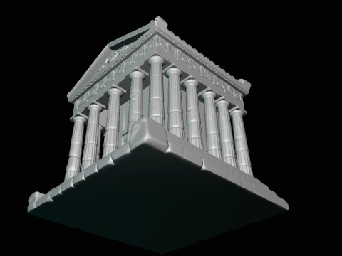 Classical Temple Model Design 8 - 3D Print Model 3D Print Model