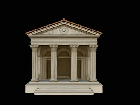 Classical Temple Model Design 9 - 3D Print Model 3D Print Model