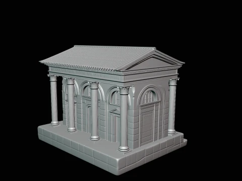 Roman Villa Model Design 1 - 3D Print Model 3D Print Model
