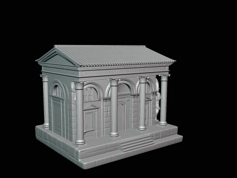 Roman Villa Model Design 1 - 3D Print Model 3D Print Model
