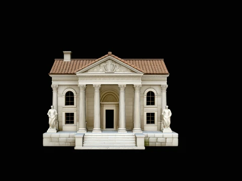 Roman Villa Model Design 2 - 3D Print Model 3D Print Model