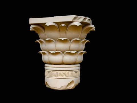 Corinthian Column Capital Model Design 1 - 3D Print Model Modelo de Impressão 3D
