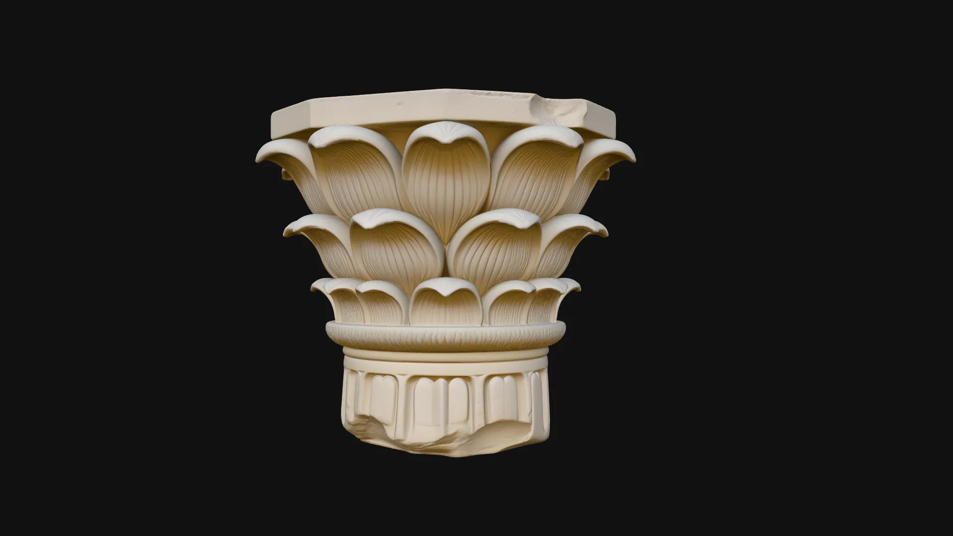 Corinthian Column Capital Model Design 4 - 3D Print Model 3D Print Model .c4d .max .obj .3ds .fbx .stl .blend