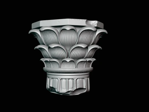 Corinthian Column Capital Model Design 4 - 3D Print Model 3D Print Model