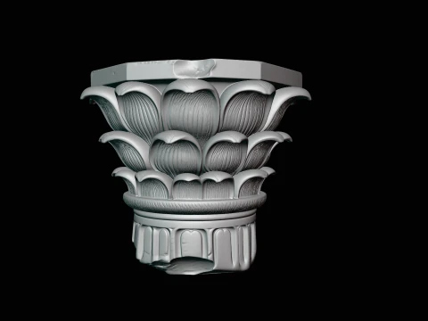 Corinthian Column Capital Model Design 4 - 3D Print Model 3D Print Model