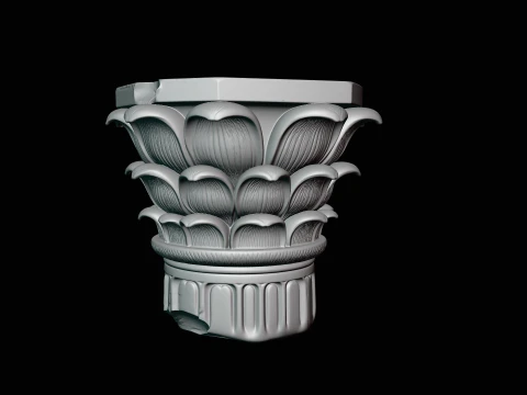Corinthian Column Capital Model Design 4 - 3D Print Model 3D Print Model