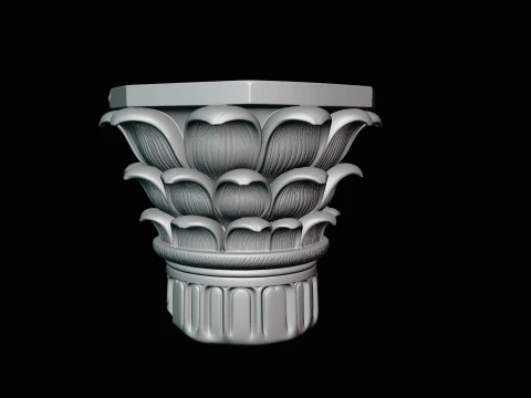 Corinthian Column Capital Model Design 4 - 3D Print Model 3D Print Model