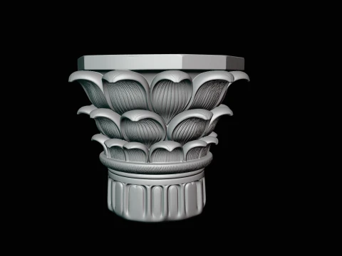 Corinthian Column Capital Model Design 4 - 3D Print Model 3D Print Model