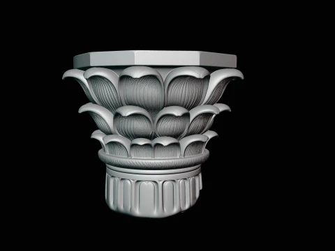 Corinthian Column Capital Model Design 4 - 3D Print Model 3D Print Model