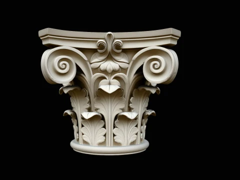 Corinthian Column Capital Model Design 8 - 3D Print Model 3D Print Model